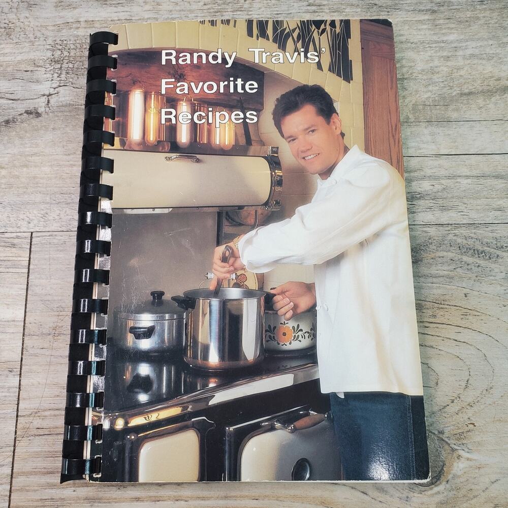 Randy Travis Favorite Recipes 1989 Cookbook Country Music Spiral Bound
